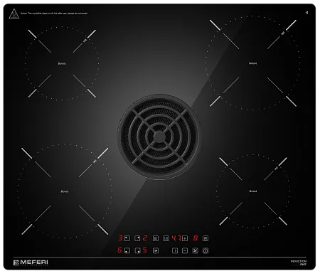 Варочная панель индукционная с вытяжкой MEFERI XSMART60BK POWER Варочная панель индукционная с вытяжкой MEFERI XSMART60BK POWER