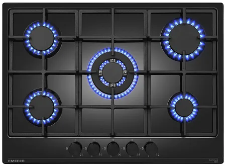 Варочная панель газовая MEFERI MGH705BK POWER Варочная панель газовая MEFERI MGH705BK POWER
