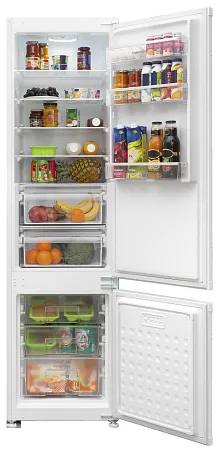 Холодильник встраиваемый MEFERI MBR193 LOW FROST LIGHT (модификация 2026 года), двухкамерный, двухдверный, перенавешиваемые двери, NoFrost в морозильной камере Холодильник встраиваемый MEFERI MBR193 LOW FROST LIGHT (модификация 2026 года), двухкамерный, двухдверный, перенавешиваемые двери, NoFrost в морозильной камере